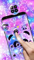 Unicorn Panda Galaxy Theme تصوير الشاشة 1