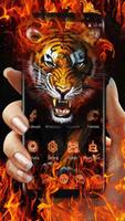 Flaming Tiger Theme الملصق