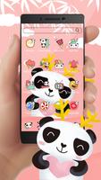 Pink cute love panda theme ภาพหน้าจอ 3