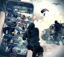 Tema Rain Battleground di Ponsel poster