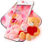Cute Teddy Bear Love Theme ikon