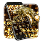 Sparkling Golden Dragon Theme icône
