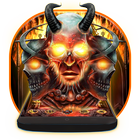 Lava Devil Skull Launcher Theme आइकन
