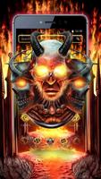 Lava Devil Skull Launcher Theme پوسٹر