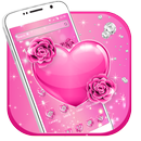 閃閃發光的粉紅色心主題💗 APK