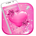 Gleaming Pink Heart Theme💗 আইকন