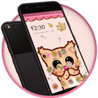 Cute Cartoon Cat Theme simgesi