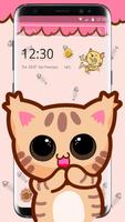 Cute Cartoon Cat Theme Cartaz