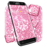 Pink Diamond Glitter Theme icône