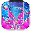 ”Glossy Glitter Love Zipper Theme