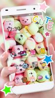 Cute Marshmallow Cartoon Theme for android free الملصق
