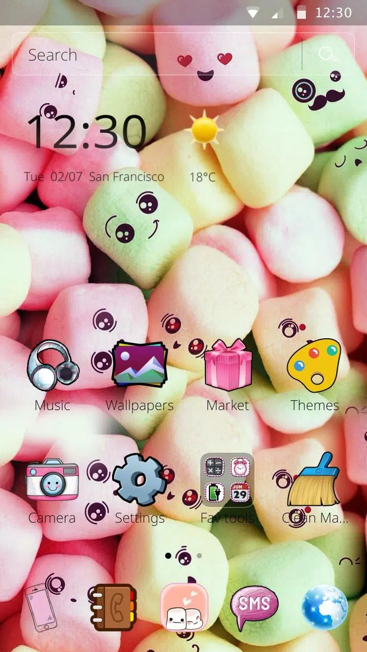Tải xuống APK Cute Marshmallow Cartoon Theme for android free cho Android Tải xuống APK Cute Marshmallow Cartoon Theme for android free cho Android