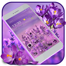 Glossy Lavender Flowers Theme APK