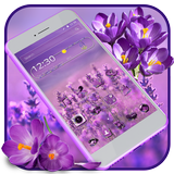 Glossy Lavender Flowers Theme أيقونة