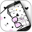 Cute Heart Spot Bow Kitty Theme