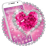 Pink Heart Diamond Theme💞💞 icon