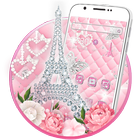 Roze Diamant Eiffeltoren Theme💎🌹-icoon