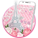 Tema de la Torre Eiffel Rosa Diamante💎🌹 APK