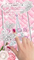 Thème Tour Eiffel Diamant Rose💎🌹 capture d'écran 1