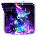 Glowing Neon Feather Bottle Theme APK