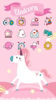 Cute pink unicorn cartoon hand-painted theme gönderen
