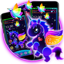 Neon Colorful Night Unicorn Theme APK