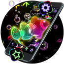 Underwater Neon Fish Sparkling Theme APK
