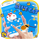 Kawaii Blue Cute Cat Cartoon Wallpaper Theme APK