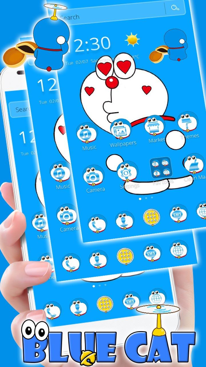Kawaii Blue Cute Cat Cartoon Wallpaper Theme Apk 1 1 4 Download For Android Download Kawaii Blue Cute Cat Cartoon Wallpaper Theme Apk Latest Version Apkfab Com
