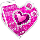 Beautiful Pink Glitter Heart Theme💖💗 icon