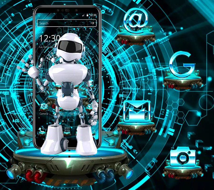 Bạn đang muốn thay đổi giao diện điện thoại Android của mình? Hãy trang trí điện thoại của bạn với chủ đề Blue Robot để có một giao diện mới lạ và hấp dẫn. Với nhiều biểu tượng Robot xanh đáng yêu, bạn sẽ chẳng thể khỏi yêu thích giao diện này.