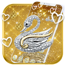 Elegant Gold Diamond Swan Theme🕊️🦆 APK