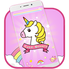 Charming Baby Unicorn Launcher Theme icône