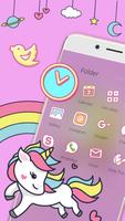 برنامه‌نما Charming Baby Unicorn Launcher Theme عکس از صفحه