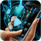 Neon Blue Tech Light Theme أيقونة