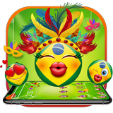 Tema del Carnaval Emoji de Brasil😘 icono