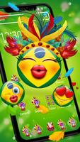Тема бразильского карнавала Emoji скриншот 1