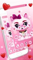 Adorable Pink Kitty Theme💟🐱 screenshot 1