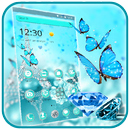 Blue Diamond Glitter Theme APK