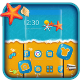 Happy Beach Day Launcher Theme アイコン