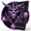 Gothic Purple Skull Horns Theme APK