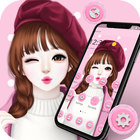 Pink Sweet Girl Love Theme ikon
