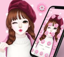 2 Schermata Pink Sweet Girl Love Theme