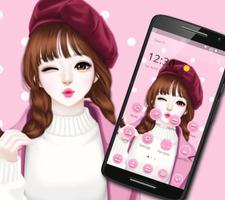 3 Schermata Pink Sweet Girl Love Theme