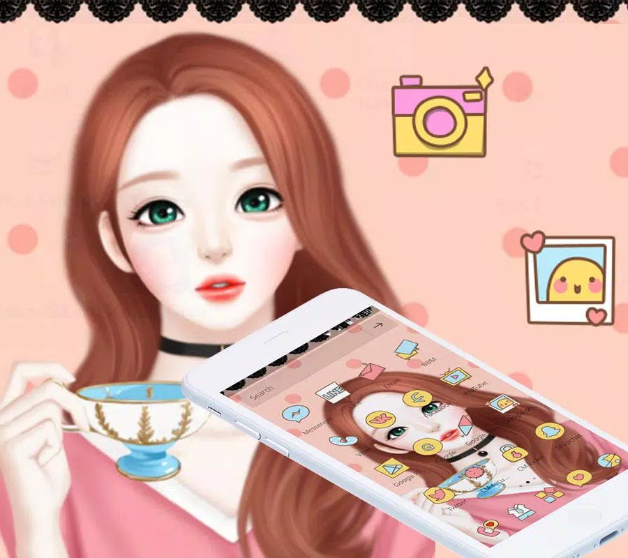 Cartoon Beautiful Girl Lovely Theme APK for Android Download