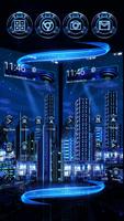 Neon Night City Launcher Theme স্ক্রিনশট 2