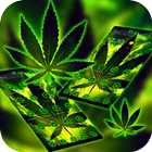 Green Flaming Leaf Weed Theme أيقونة