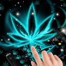 Blue Neon Sparkling Weed Theme APK