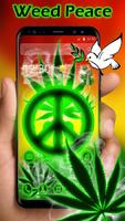 Rasta Weed Peace Reggae Theme Affiche
