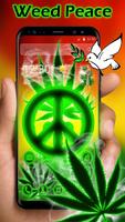 Rasta Weed Peace Reggae Theme الملصق